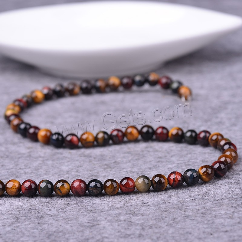 Tiger Eye Beads, Round, natural, different size for choice, Hole:Approx 1-2mm, Length:Approx 15 Inch, Sold By Strand