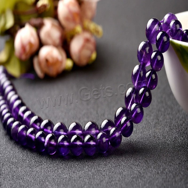 Natural Amethyst Beads, Round, February Birthstone & different size for choice, Grade AAAAA, Hole:Approx 1-2mm, Length:Approx 15 Inch, Sold By Strand