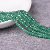 Green Aventurine Bead, Rondelle, natural, faceted Approx 0.5mm Approx 15 Inch, Approx 