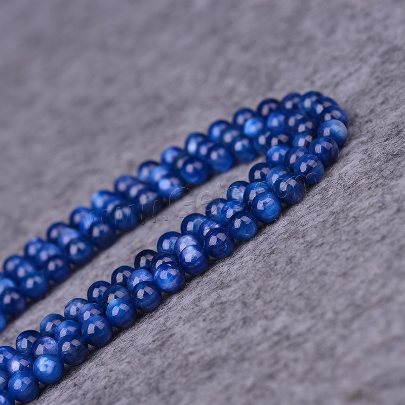 Natural Kyanite Beads, Round, different size for choice, Grade AAAAA, Hole:Approx 1mm, Length:Approx 15 Inch, Sold By Strand