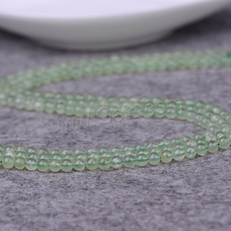 Prehnite Beads, Natural Prehnite, Round, natural, different size for choice, Grade AA, Hole:Approx 0.5-1mm, Length:Approx 15 Inch, Sold By Strand