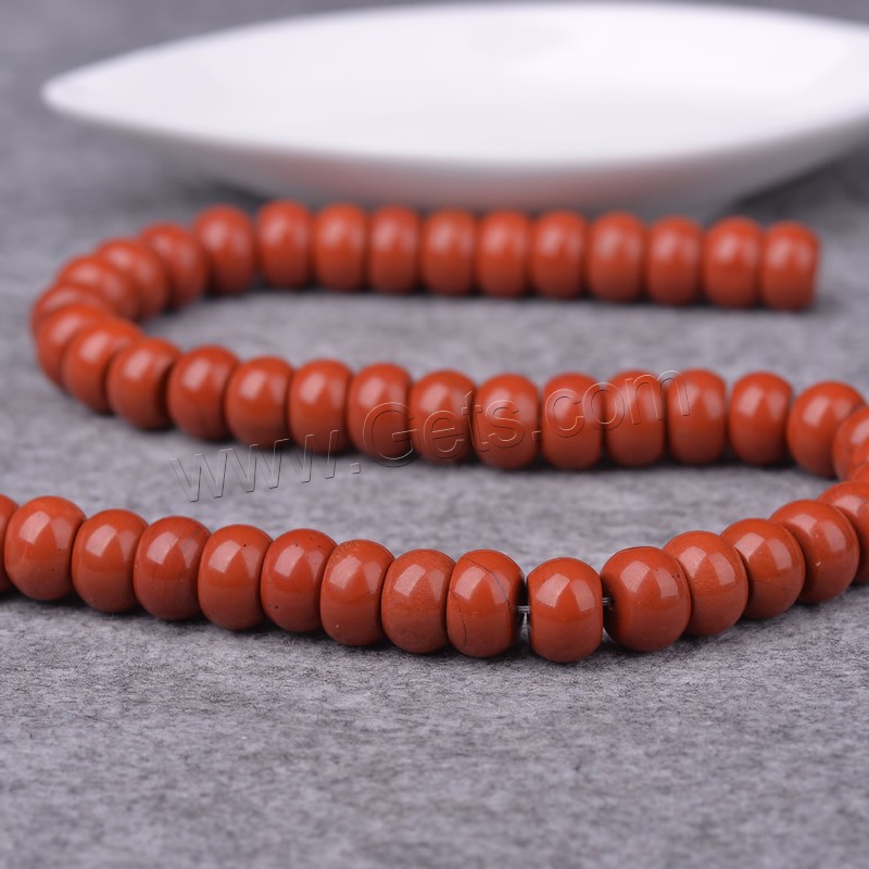 Zhanguo rot Achat Perle, Rondell, verschiedene Größen vorhanden, Bohrung:ca. 0.5-1mm, Länge:ca. 15 ZollInch, verkauft von Strang