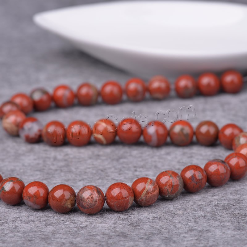 Red Jasper Beads, Round, different size for choice, Grade A, Hole:Approx 1mm, Length:Approx 15 Inch, Sold By Strand