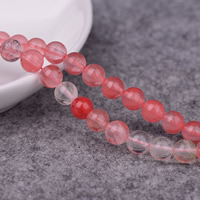 Cherry Quartz Beads, Round, natural Approx 1mm Approx 15 Inch 