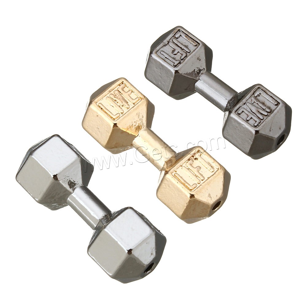 Zinc Alloy Jewelry Beads, Barbell, plated, different size for choice, more colors for choice, Sold By PC