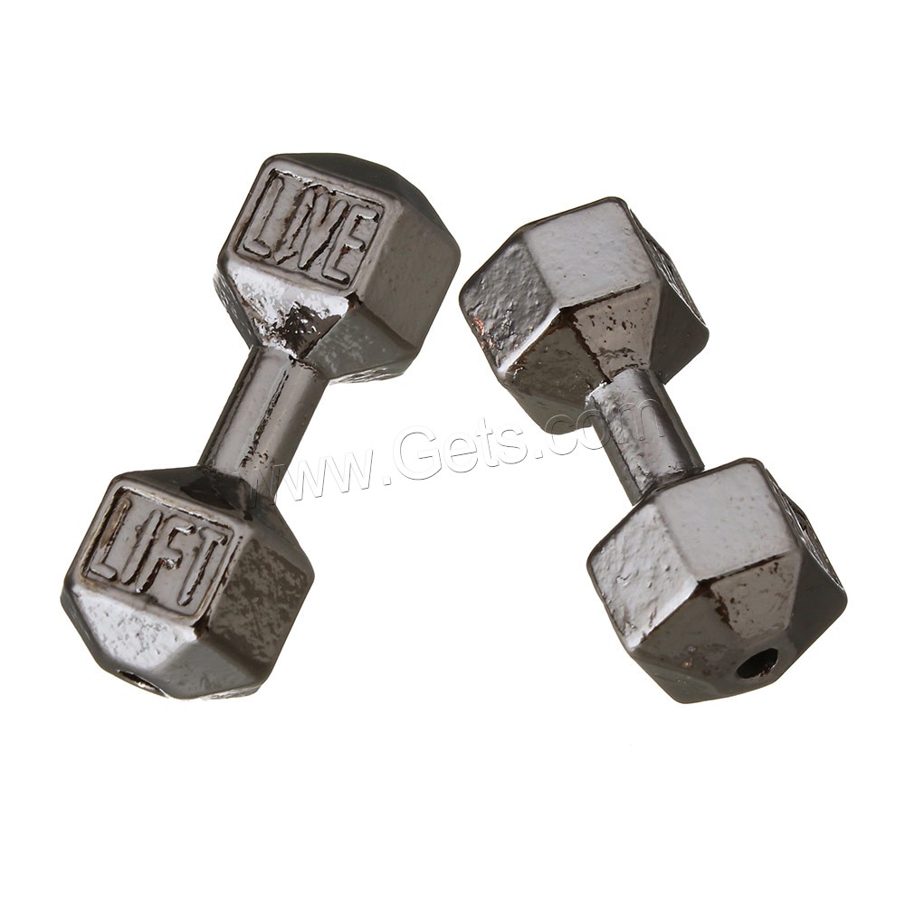 Zinc Alloy Jewelry Beads, Barbell, plated, different size for choice, more colors for choice, Sold By PC