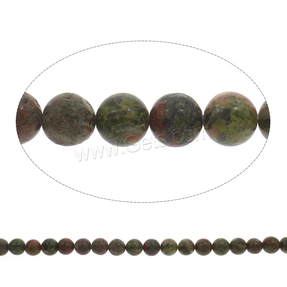 Бусины из Унакита, унакит, Круглая, разный размер для выбора, отверстие:Приблизительно 1mm, длина:Приблизительно 15 дюймовый, продается Strand