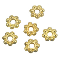 Zinc Alloy Spacer Beads, Flower, 24K gold plated, lead & cadmium free Approx 2mm 