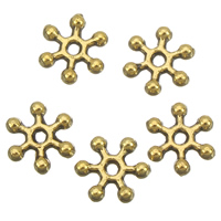Perles intercalaires en alliage de zinc, fleur, Plaqué de couleur d'or antique, sans plomb et cadmium Environ 1mm Vendu par sac