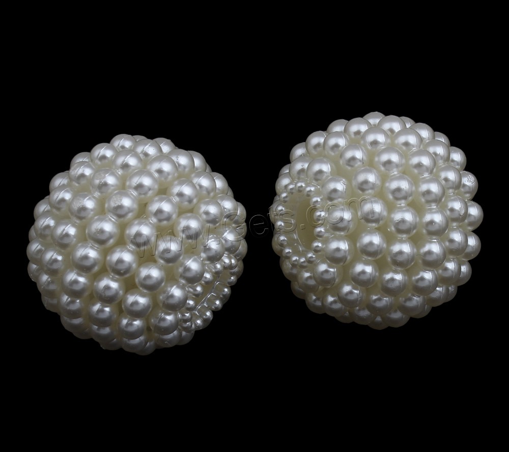 АБС-пластик перлы, шарики, ABS пластик жемчужина, Круглая, съемный, белый, продается сумка