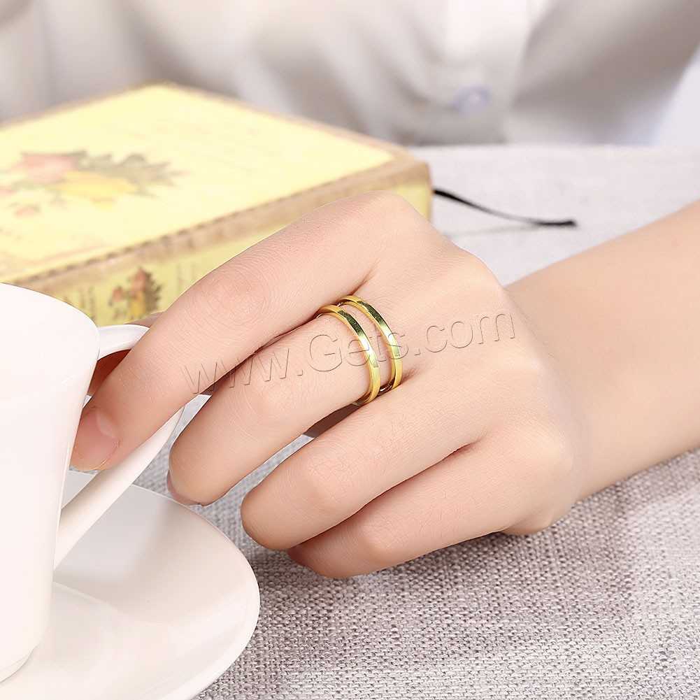 Favourer ® палец кольцо, Латунь, Другое покрытие, Много цветов для выбора, 6mm, размер:8, продается PC