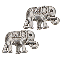 Zinc Alloy Animal Beads, Elephant, antique silver color plated Approx 1mm 