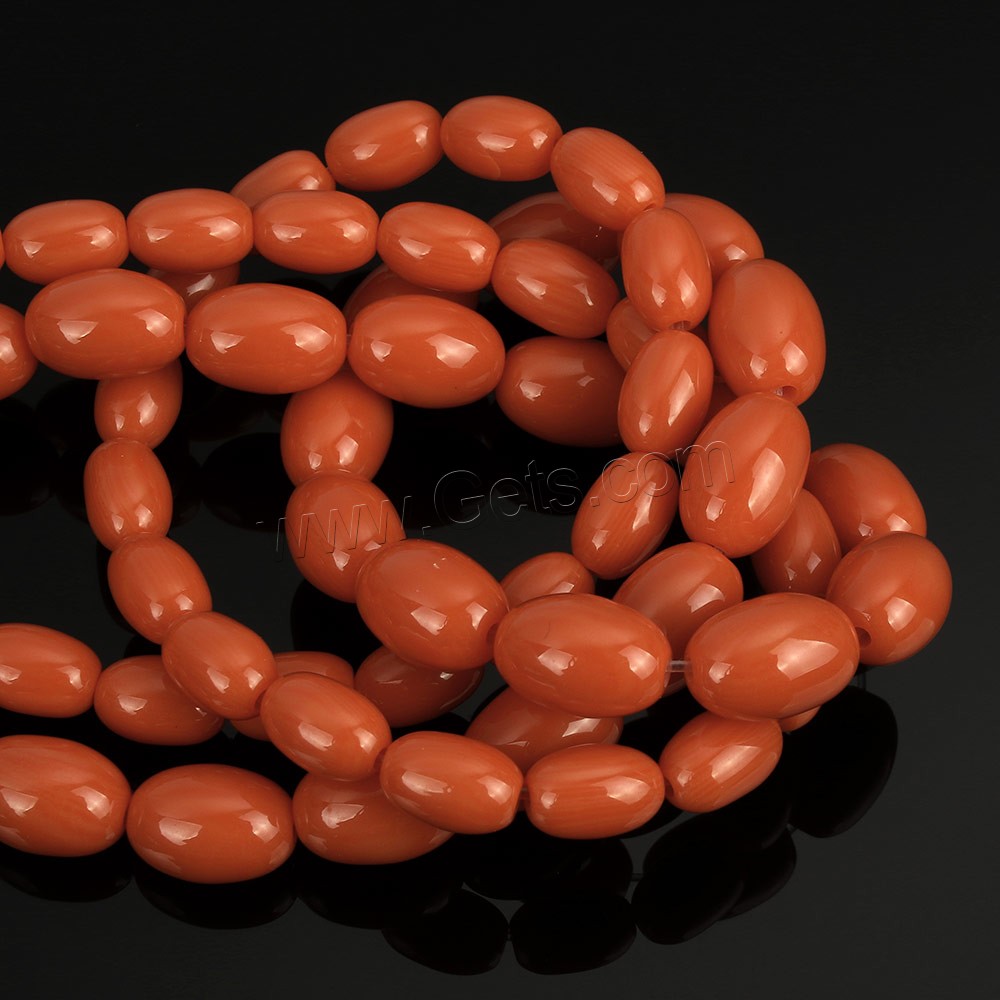 канифольные бусины, имитирующие янтарь, канифоль, Овальная форма, имитация воск & разный размер для выбора, красно-оранжевый, отверстие:Приблизительно 1mm, продается Strand