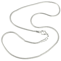 Cadena de collar de cable enlazado de latón, metal, chapado, cadena de la serpiente, más colores para la opción, 2mm, longitud:aproximado 21.6 Inch, Vendido por Sarta