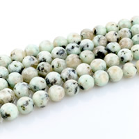 Lotus Jaspis Perlen, Lotos Jaspis, rund, natürlich, verschiedene Größen vorhanden, Bohrung:ca. 1mm, Länge:ca. 15 ZollInch, verkauft von Strang