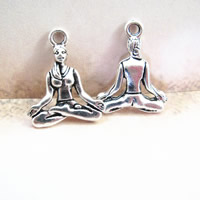 Character Shaped Zinc Alloy Pendants, Girl, antique silver color plated Approx 1.5mm 