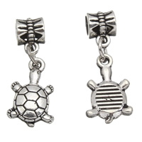 Zinc Alloy European Pendants, Turtle, antique silver color plated, without troll, lead & cadmium free Approx 5mm 