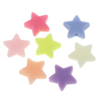 Solid Color Acrylic Beads, Star, mixed colors Approx 1.5mm, Approx 