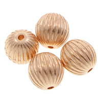 Plating Acrylic Beads, Round, KC gold color plated, 10mm Approx 1mm 
