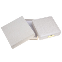 Cajas de Cartón para Collares, con Cuero de PU & Pana, Cuadrado, 187x40x187mm, Vendido por UD