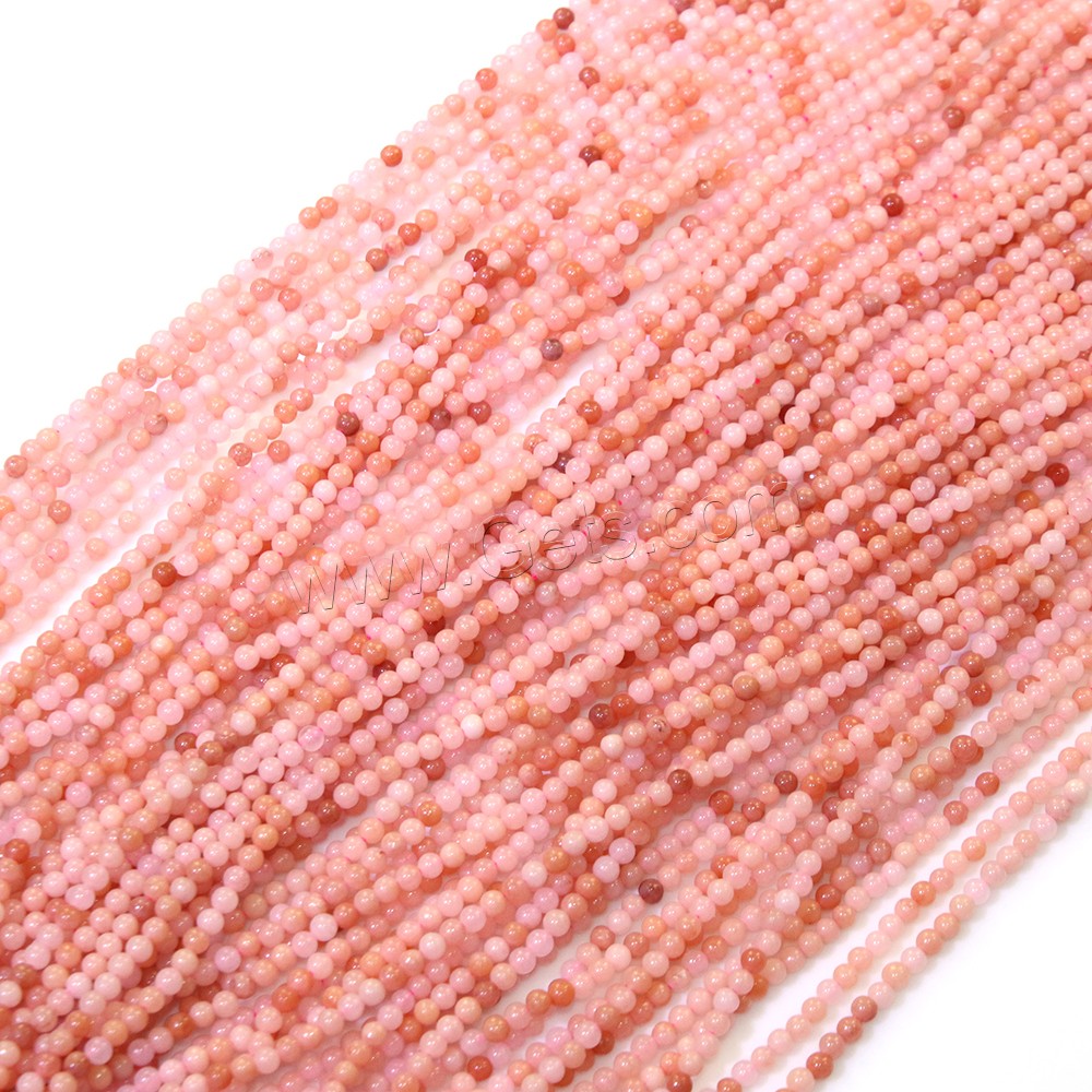 ピンク アベンチュリンビーズ, ピンクアベンチュリン, ラウンド形, 天然, 異なるサイズの選択, 穴:約 0.5mm, 長さ:約 16 インチ, 売り手 ストランド