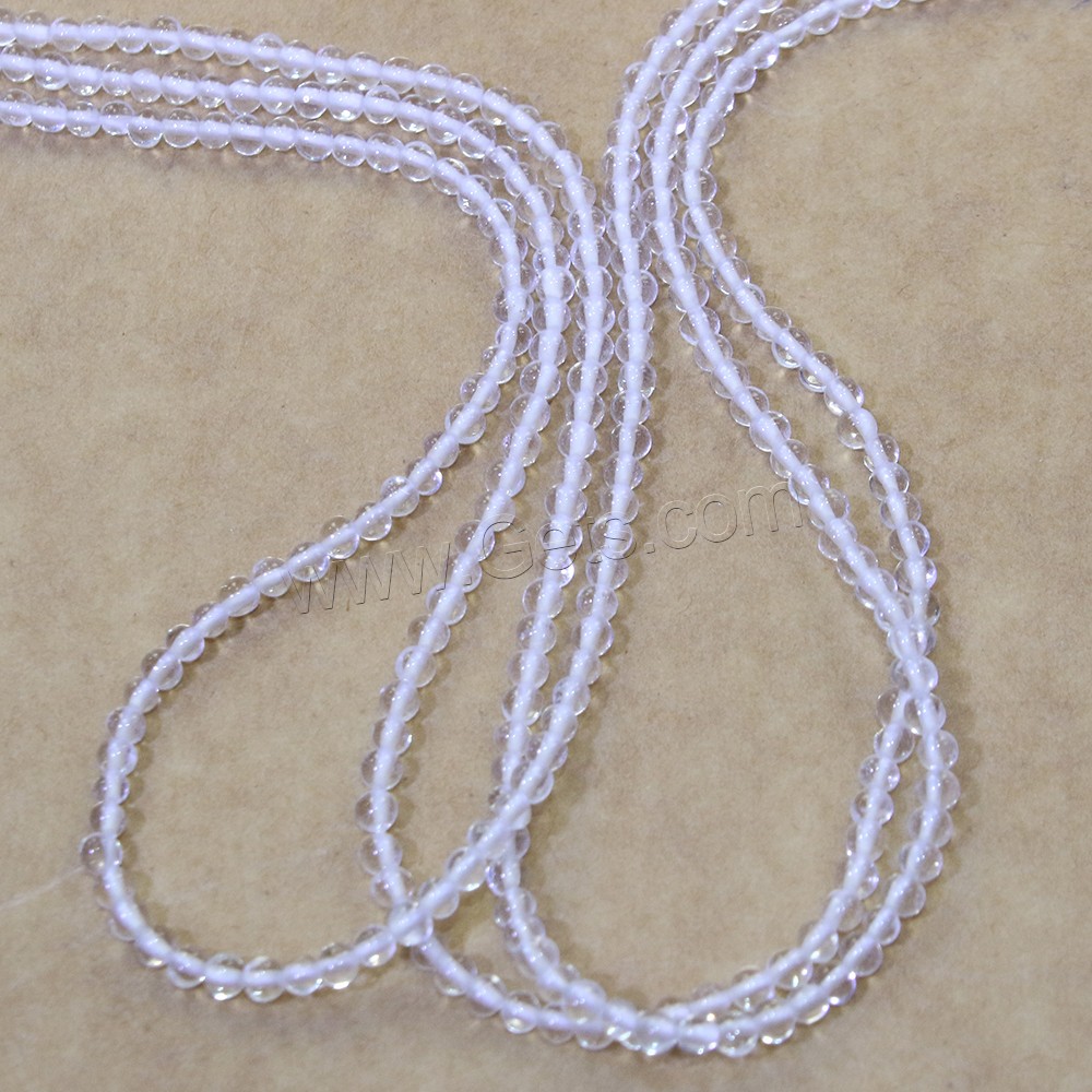 Natural Clear Quartz Beads, Round, different size for choice, Hole:Approx 0.5mm, Length:Approx 16 Inch, Sold By Strand
