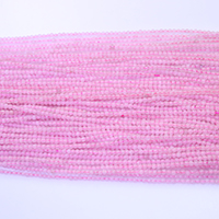 Abalorio De Cuarzo Rosa Natural, cuarzo rosado, Esférico, diverso tamaño para la opción, agujero:aproximado 0.5mm, longitud:aproximado 16 Inch, Vendido por Sarta