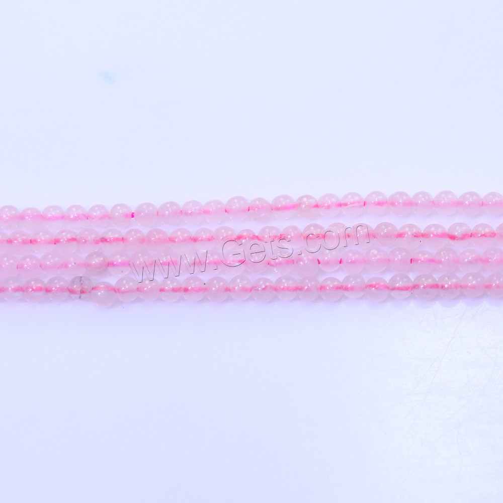 Natural Rose Quartz Beads, Round, different size for choice, Hole:Approx 0.5mm, Length:Approx 16 Inch, Sold By Strand
