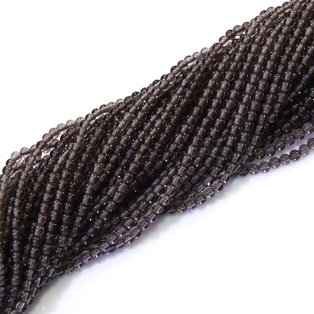 Natural Smoky Quartz Beads, Round, different size for choice, Hole:Approx 0.5mm, Length:Approx 15.5 Inch, Sold By Strand