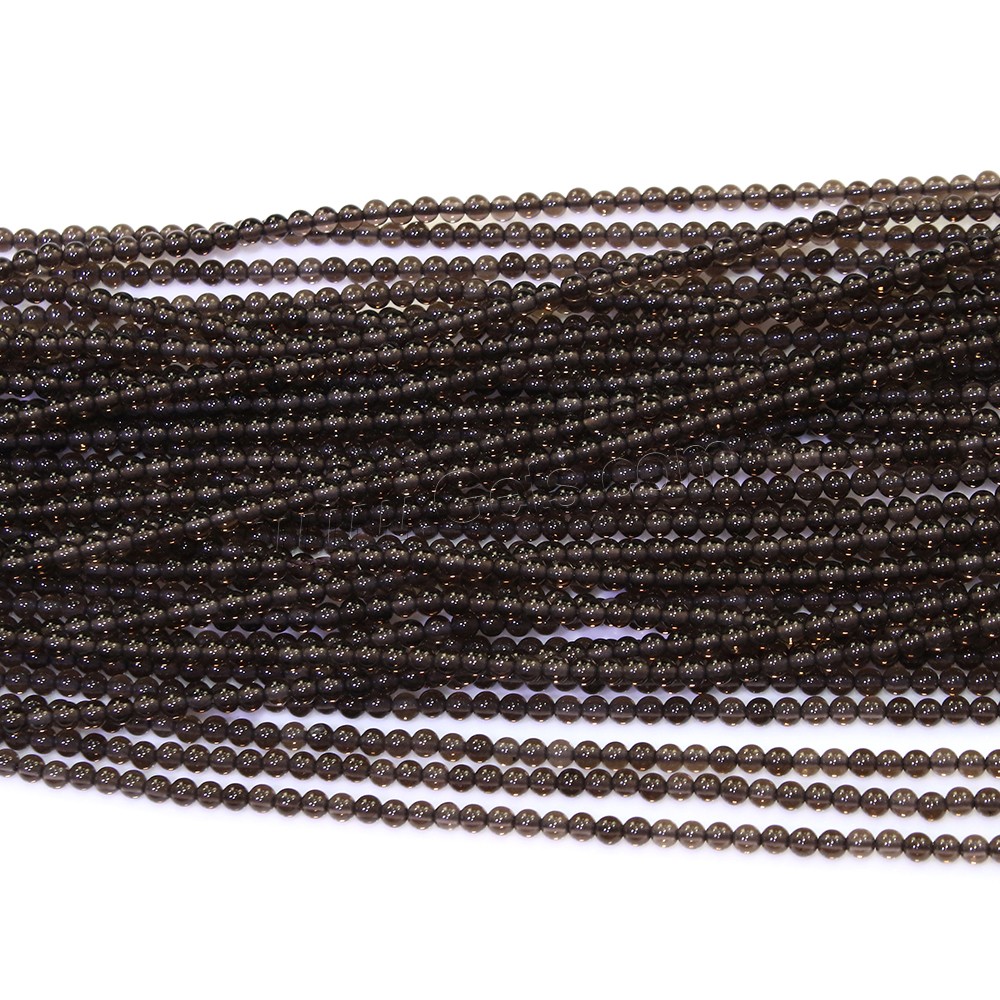 Natural Smoky Quartz Beads, Round, different size for choice, Hole:Approx 0.5mm, Length:Approx 16 Inch, Sold By Strand