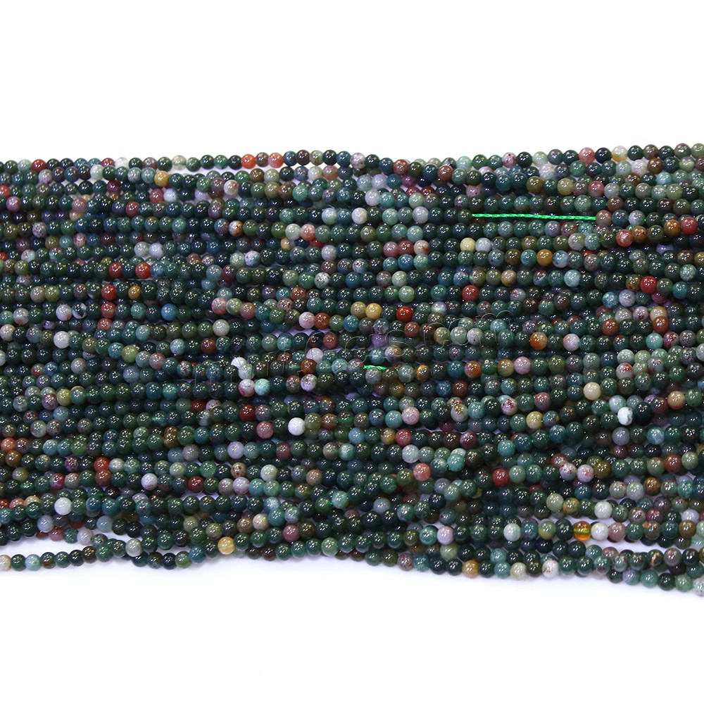 Natural Indian Agate Beads, Round, different size for choice, Hole:Approx 0.5mm, Length:Approx 16.5 Inch, Sold By Strand