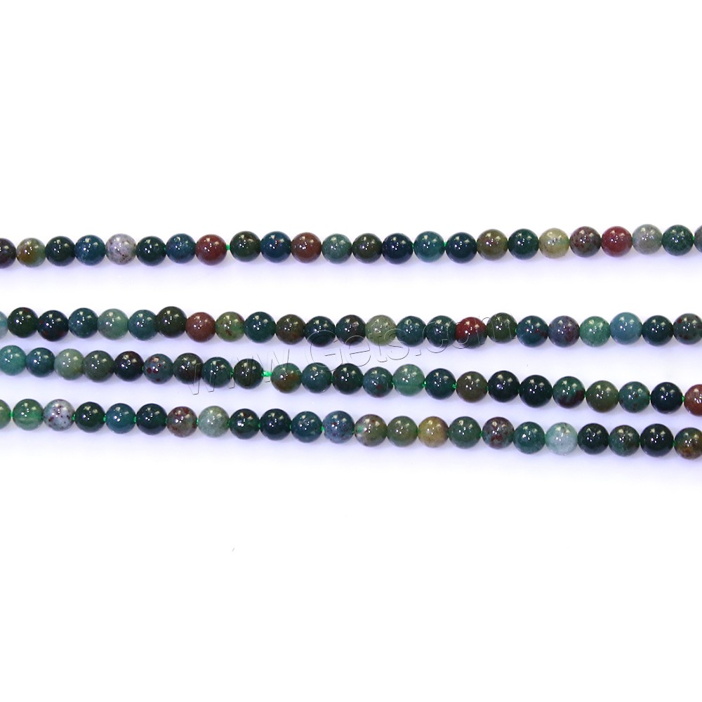 Natürliche Indian Achat Perlen, Indischer Achat, rund, verschiedene Größen vorhanden, Bohrung:ca. 0.5mm, Länge:ca. 16.5 ZollInch, verkauft von Strang