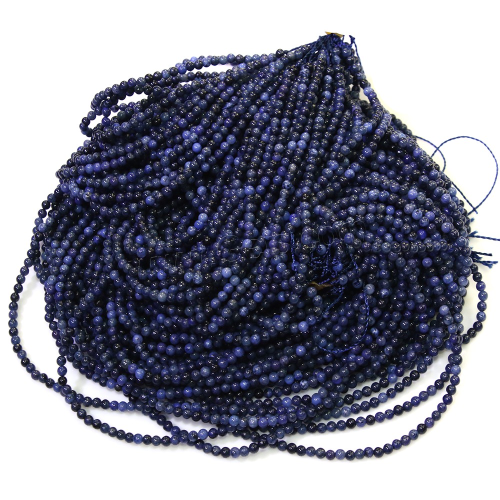 Sodalite Beads, Round, natural, different size for choice, Hole:Approx 0.5mm, Length:Approx 16 Inch, Sold By Strand