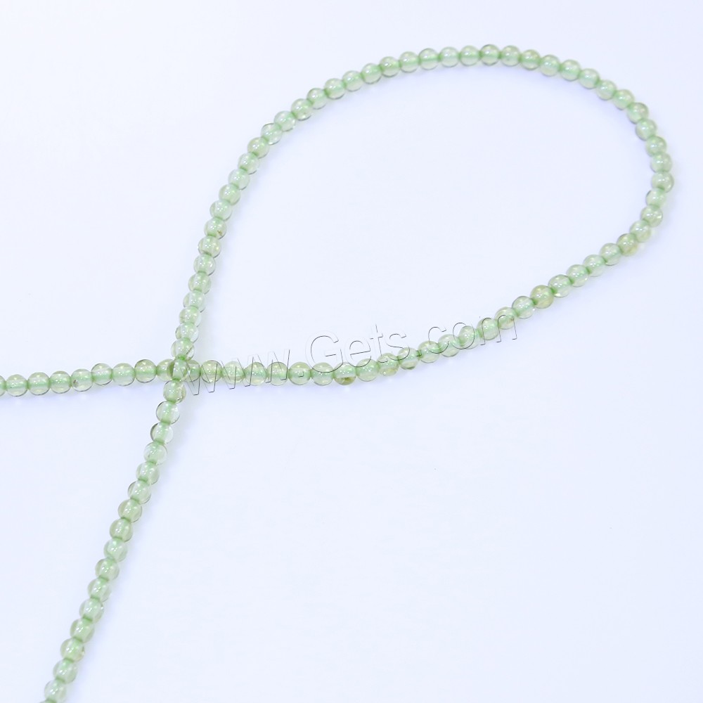 Peridot Beads, Peridot Stone, Round, natural, August Birthstone & different size for choice, Hole:Approx 0.5mm, Length:Approx 16 Inch, Sold By Strand