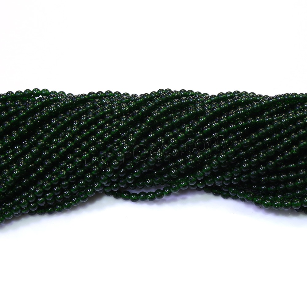 Green Goldstone Beads, Round, natural, different size for choice, Hole:Approx 0.5mm, Length:Approx 15.5 Inch, Sold By Strand
