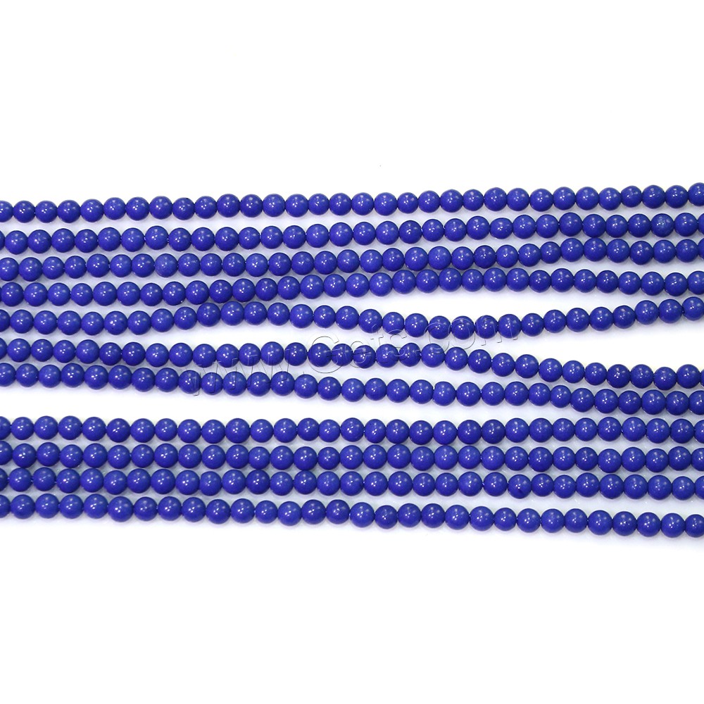 Synthetic Lapis Lazuli Bead, Round, different size for choice, Hole:Approx 0.5mm, Length:Approx 16 Inch, Sold By Strand