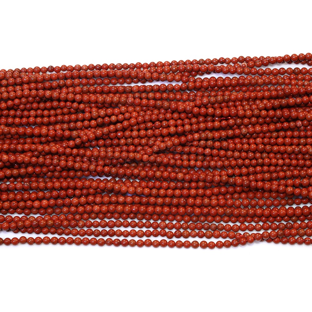 Perles Jaspe rouge, Rond, naturel, normes différentes pour le choix, Trou:Environ 0.5mm, Longueur:Environ 16 pouce, Vendu par brin