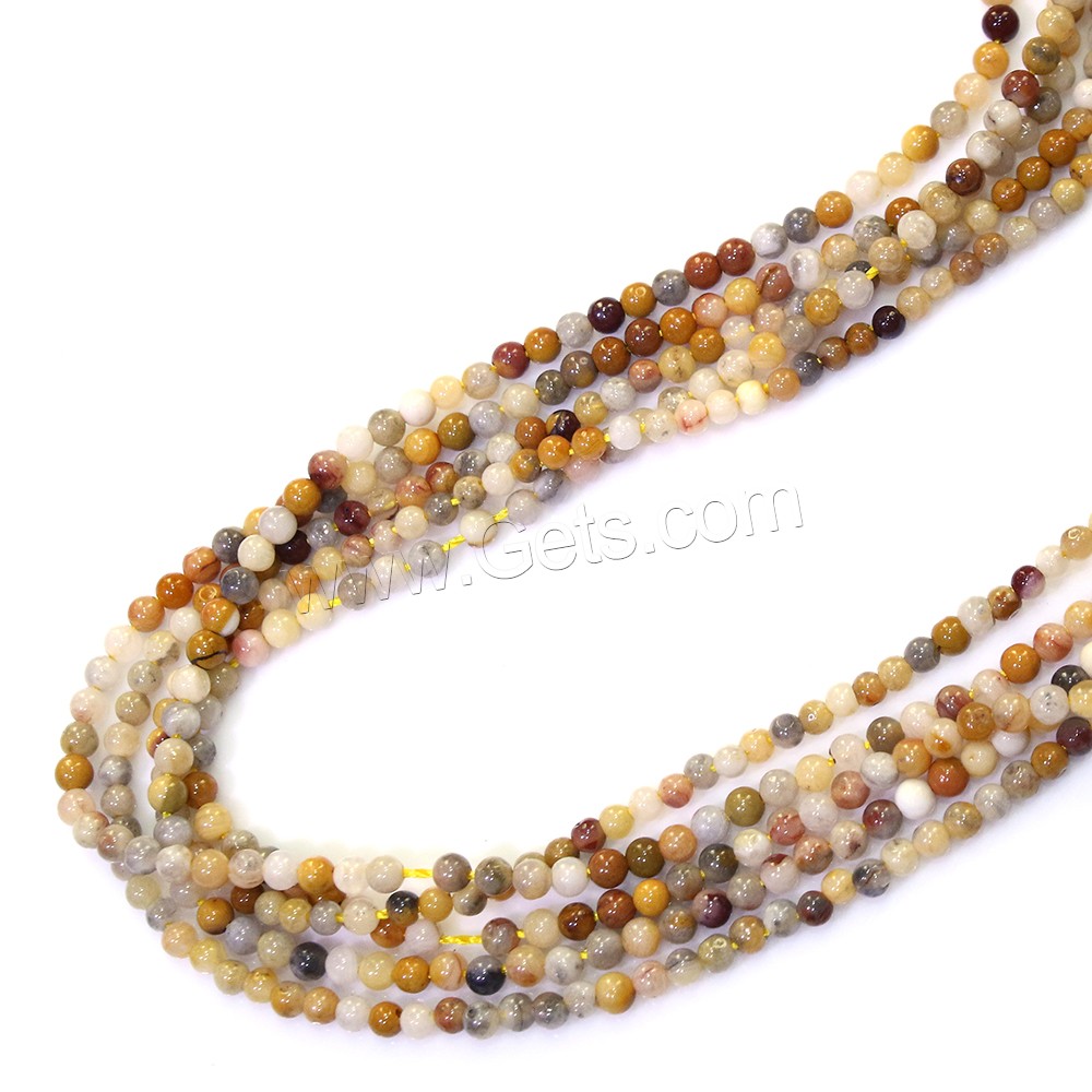 Natural Crazy Agate Beads, Round, different size for choice, Hole:Approx 0.5mm, Length:Approx 16.5 Inch, Sold By Strand