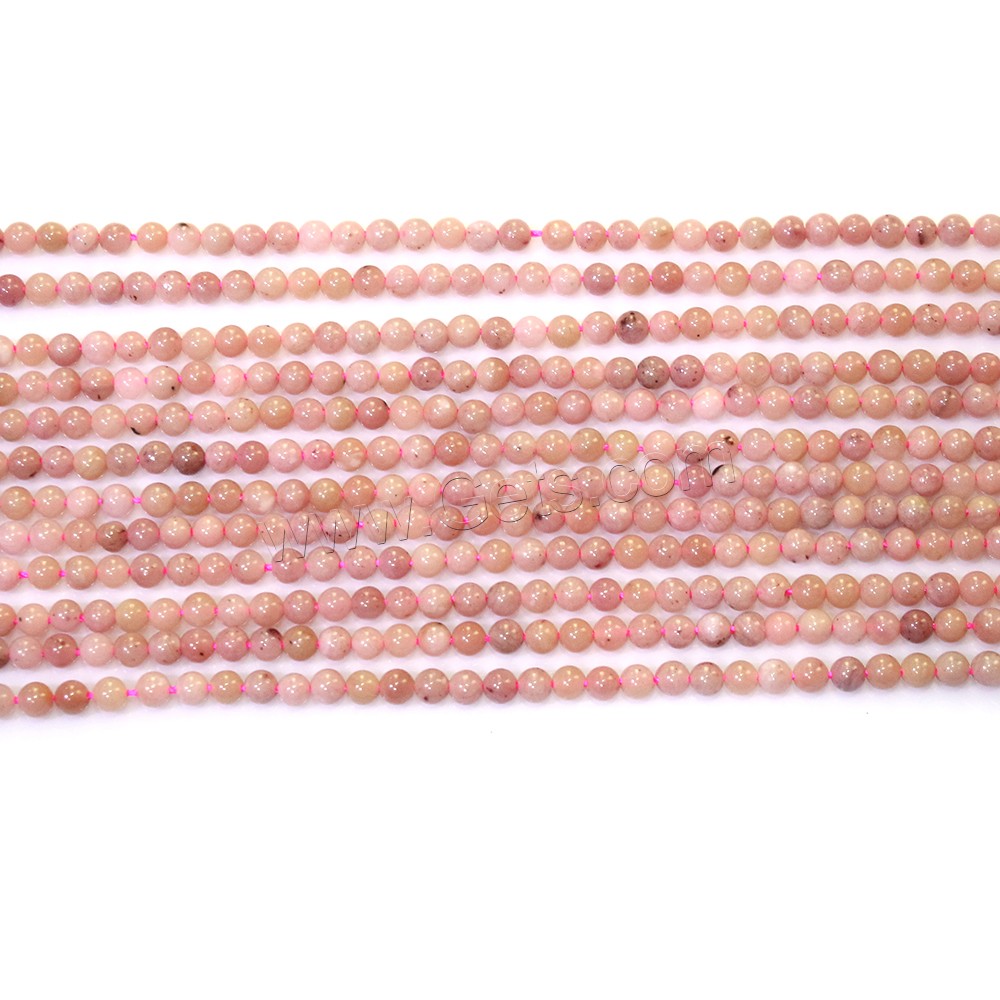 Perles rhodonites, rhodonite, Rond, naturel, normes différentes pour le choix, Trou:Environ 0.5mm, Longueur:Environ 16 pouce, Vendu par brin