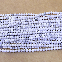Natural White Turquoise Beads, Round Approx 0.5mm Approx 16 Inch 