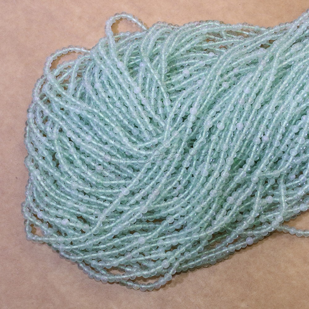 Зеленый флюорит Бусины, Круглая, натуральный, разный размер для выбора, отверстие:Приблизительно 0.5mm, длина:Приблизительно 16 дюймовый, продается Strand