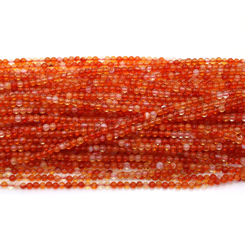 Perles Agates rouges naturelles, agate rouge, Rond, normes différentes pour le choix, Trou:Environ 0.5mm, Longueur:Environ 16 pouce, Vendu par brin