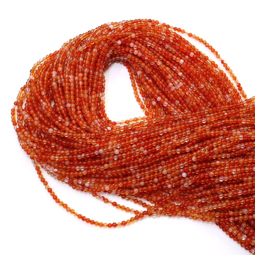 Natural Red Agate Beads, Round, different size for choice, Hole:Approx 0.5mm, Length:Approx 16 Inch, Sold By Strand