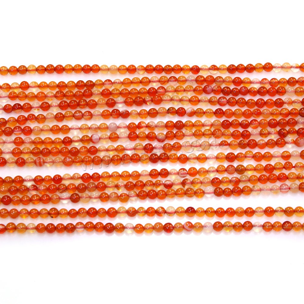 Natural Red Agate Beads, Round, different size for choice, Hole:Approx 0.5mm, Length:Approx 16 Inch, Sold By Strand