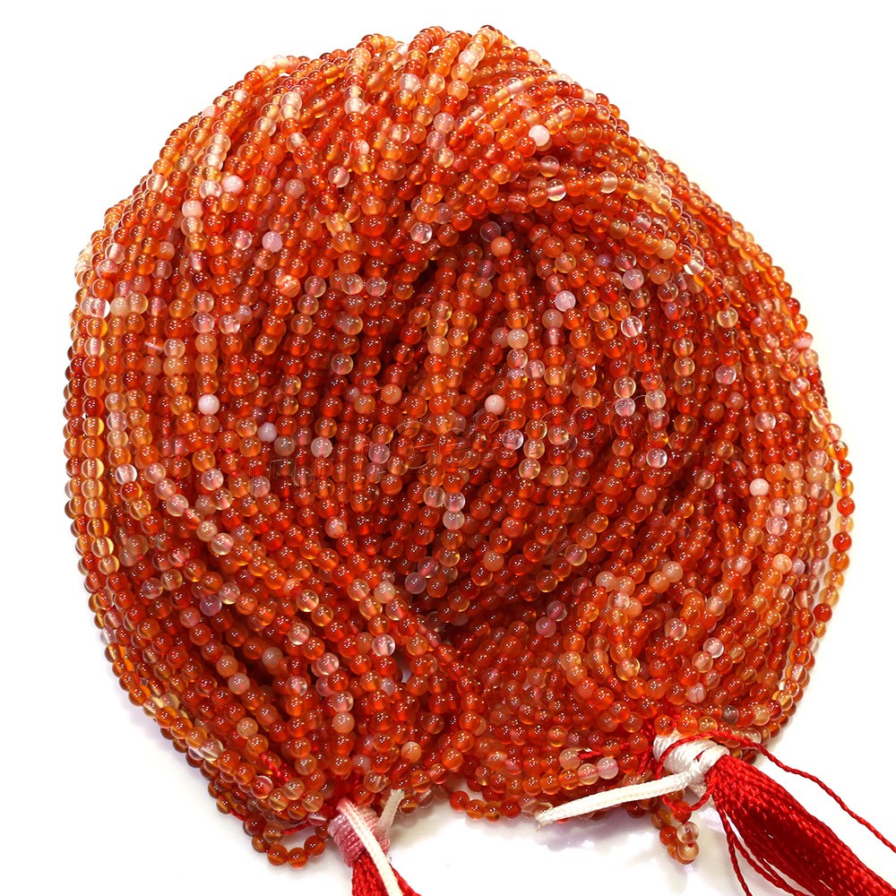 Perles Agates rouges naturelles, agate rouge, Rond, normes différentes pour le choix, Trou:Environ 0.5mm, Longueur:Environ 16 pouce, Vendu par brin