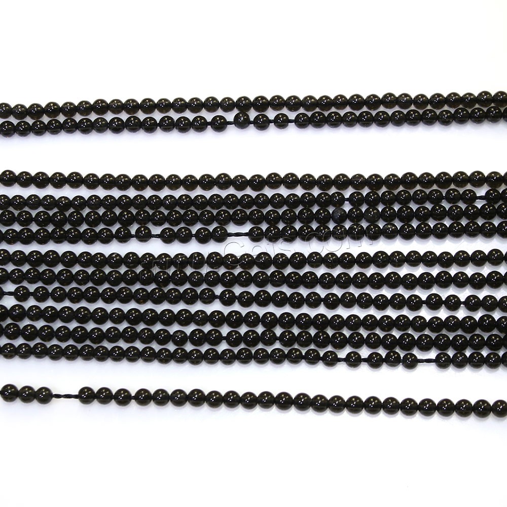 Бисер черный обсидиан, черный обсодиан, Круглая, разный размер для выбора, отверстие:Приблизительно 0.5mm, длина:Приблизительно 16 дюймовый, продается Strand