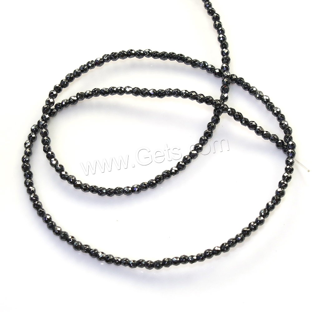 Nicht magnetische Hämatit Perlen, Non- magnetische Hämatit, rund, verschiedene Größen vorhanden & facettierte, Bohrung:ca. 0.5mm, Länge:ca. 16 ZollInch, verkauft von Strang