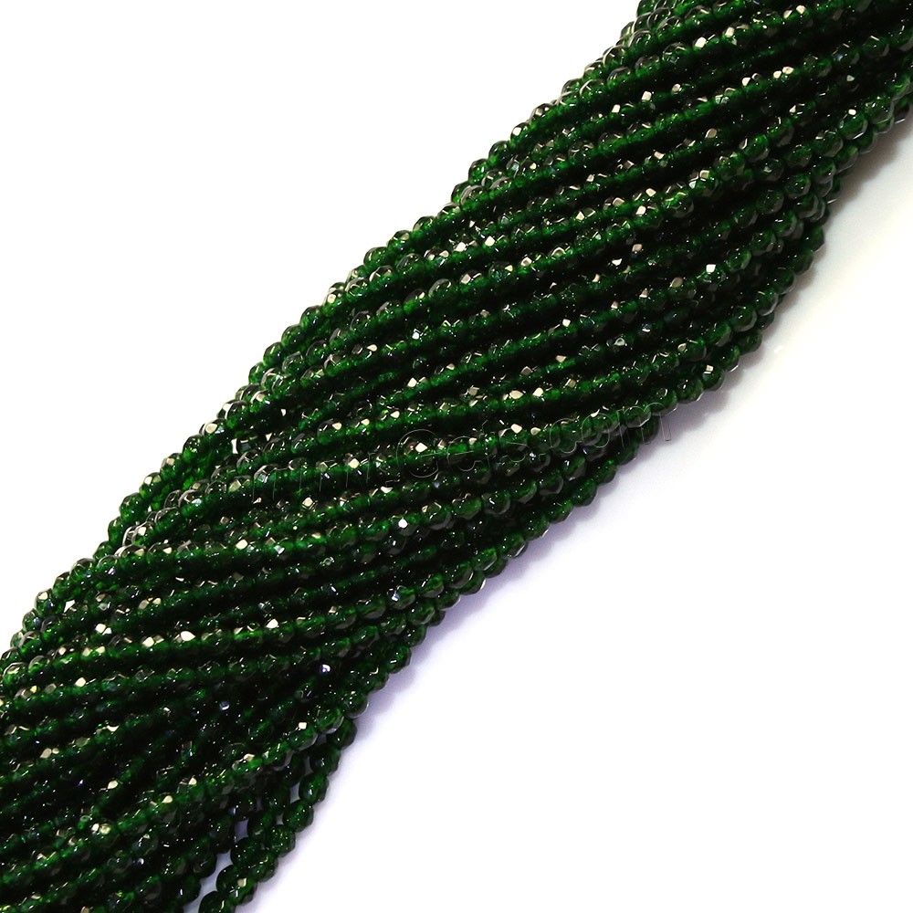 Grüne Goldstein Perlen, grüner Goldsandstein, rund, natürlich, verschiedene Größen vorhanden & facettierte, Bohrung:ca. 0.5mm, Länge:ca. 16 ZollInch, verkauft von Strang