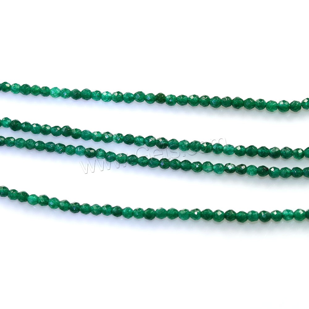 Jade White Bead, Round, different size for choice & faceted, green, Hole:Approx 0.5mm, Length:Approx 16 Inch, Sold By Strand