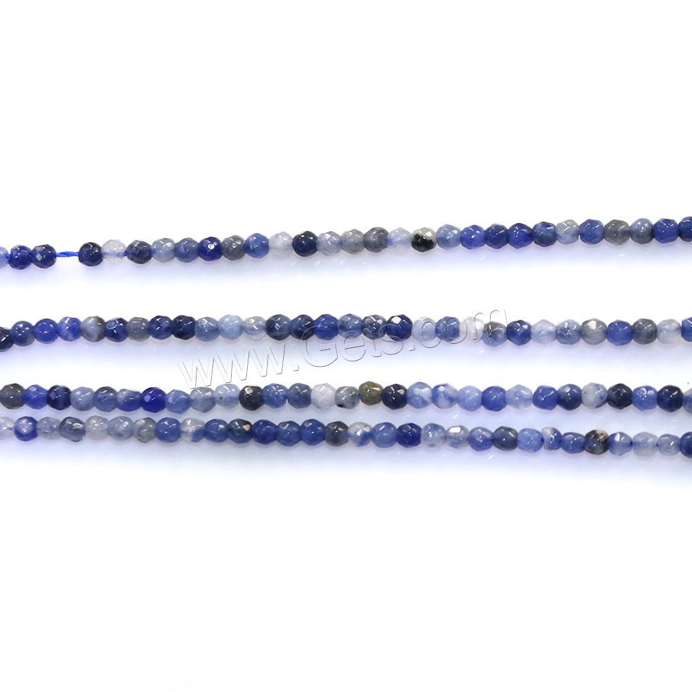 Perles en sodalite, Rond, naturel, normes différentes pour le choix & facettes, Trou:Environ 0.5mm, Longueur:Environ 15.5 pouce, Vendu par brin